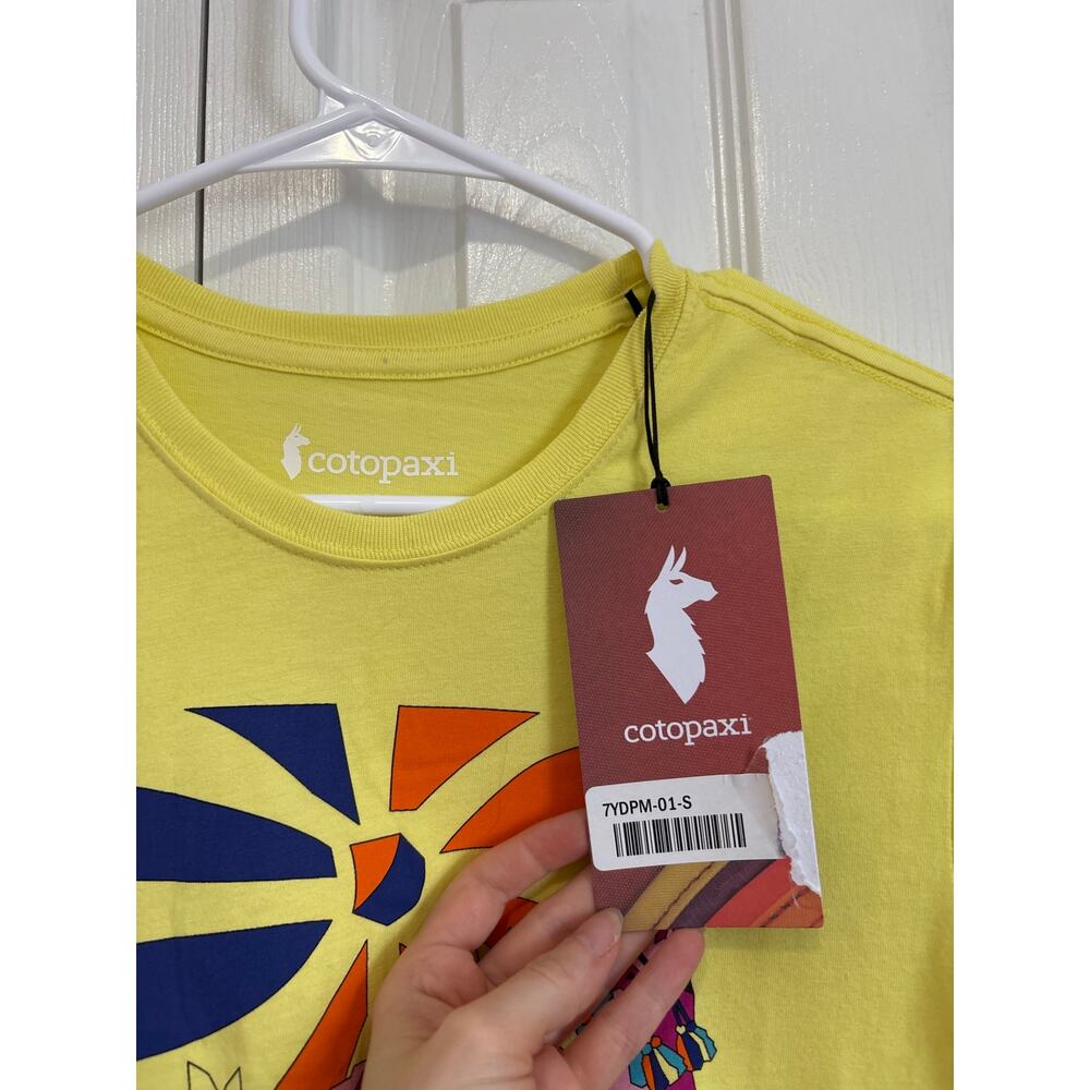 Cotopaxi Pompones Do Good Graphic Tee Lemonade Yellow Size S NWT - Picture 5 of 8